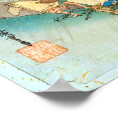 46. Shōno-juku, Hiroshige, Ukiyo-e Poster (Hoek)