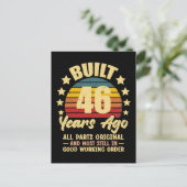 46 Years Ago All Parts Original 46th Birthday Briefkaart (Staand voorkant)