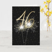 46e bruiloft sparklers kaart (Gele Bloem)