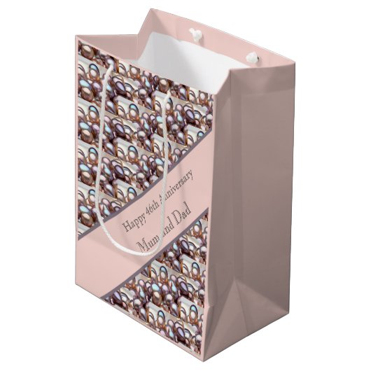 46e Jubileum Kaart Medium Cadeauzakje (Voorkant Gekanteld)