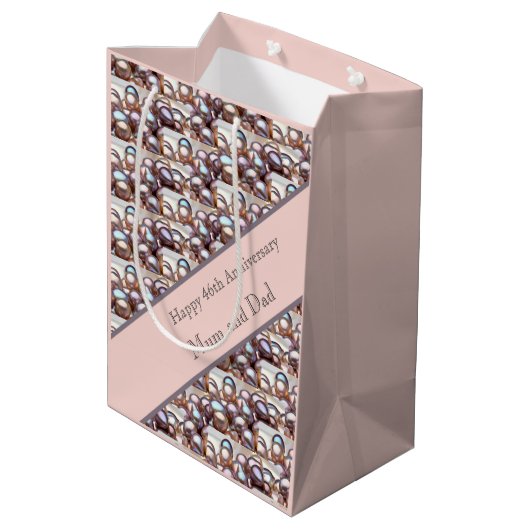 46e Jubileum Kaart Medium Cadeauzakje (Achterkant Gekanteld)