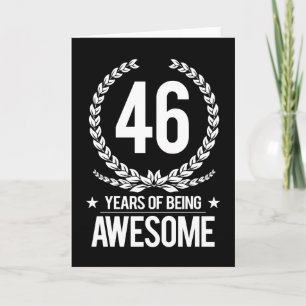 46e verjaardag (46 jaar Geweldige) Kaart