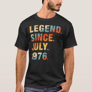 46e verjaardag 46 jaar oude legende sinds juli 197 t-shirt