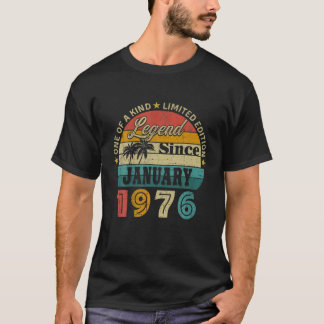 46e verjaardag 46 jaar oude Retro Legend sinds Jan T-shirt