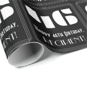 46e verjaardag: Art Deco geïnspireerde look "46" & Cadeaupapier (Rol Hoek)