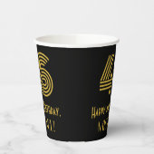 46e verjaardag: Art Deco Geïnspireerde look "46" e Papieren Bekers (Links)