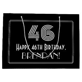 46e verjaardag — Art Deco Geïnspireerde look "46"  Groot Cadeauzakje