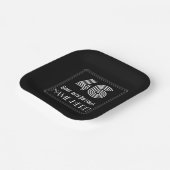 46e verjaardag — Art Deco Geïnspireerde look "46"  Papieren Bordje (Gebogen)