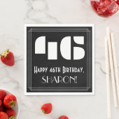 46e verjaardag: Art Deco Geïnspireerde look "46" + Servet (Insitu)