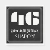 46e verjaardag: Art Deco Geïnspireerde look "46" + Servet (Voorkant)