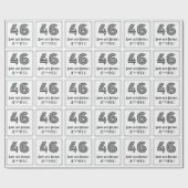46e verjaardag: Art Deco Geïnspireerde stijl "46"  Cadeaupapier (Vlak)