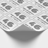 46e verjaardag: Art Deco Geïnspireerde stijl "46"  Cadeaupapier (Hoek)