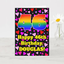 46e verjaardag: Beeldende hartenpatronen, regenboo