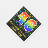 46e verjaardag - Colorful Music Symbols, Rainbow 4 Servet (Hoek)