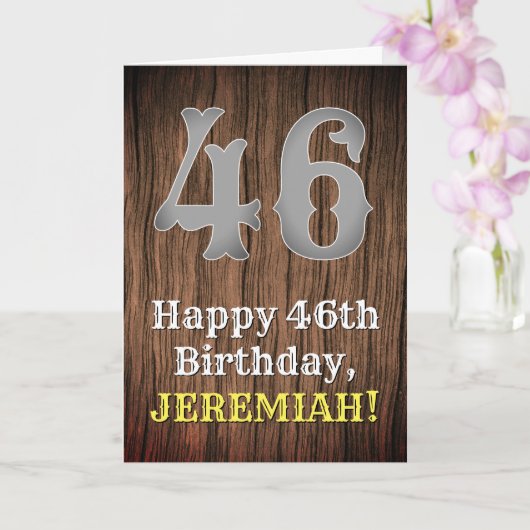 46e verjaardag: Country Western geïnspireerd uiter Kaart (Orchidee)