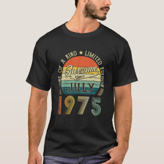46e verjaardag decoratie juli 1975 Mannen Vrouwen  T-shirt