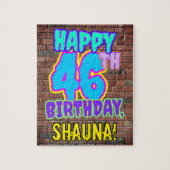 46e verjaardag ~ Fun, geïnspireerd door Urban Graf Legpuzzel (Verticaal)