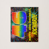 46e verjaardag: Fun, kleurrijk gevuurwerk Legpuzzel (Verticaal)
