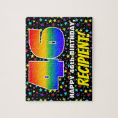 46e verjaardag — Fun, kleurrijk Star Field Pattern Legpuzzel (Verticaal)