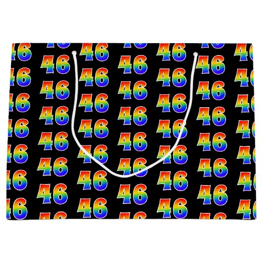 46e verjaardag: Fun Rainbow Event Nummer 46 Patroo Groot Cadeauzakje (Voorkant)