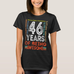 46e verjaardag Geweldige 46 jaar oude  retro 5 T-shirt