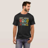 46e verjaardag Geweldige sinds augustus 1976 Vinta T-shirt (Voorkant volledig)