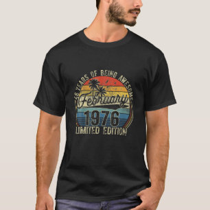 46e verjaardag gift Retro februari 1976 46 jaar ou T-shirt