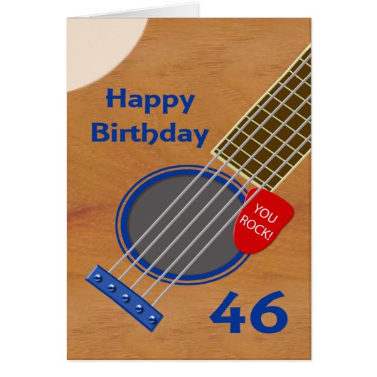 46e verjaardag gitaarspeler Birthday (Voorkant)