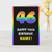 46e verjaardag: kleurrijke regenboog # 46, Naam va Kaart (Gele Bloem)