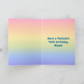 46e verjaardag: kleurrijke regenboog # 46, Naam va Kaart (Binnen)