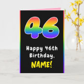 46e verjaardag: kleurrijke regenboog # 46, Naam va Kaart (Gele Bloem)