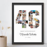 46e verjaardag nummer 46 aangepaste foto collage poster<br><div class="desc">Vier 46e verjaardag met dit gepersonaliseerde nummer 46 fotocollage poster. Dit aanpasbare geschenk is ook perfect voor trouwdag. Het is een geweldige manier om waardevolle herinneringen van je bruiloft en getrouwd leven weer te geven. Het poster bevat een collage van foto's die die speciale momenten vastleggen, en het kan worden...</div>