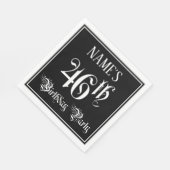 46e verjaardag Partij — Fancy Manuscript + de Naam Servet (Hoek)