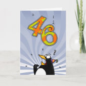 46e verjaardag - Penguin Surprise Kaart (Voorkant)