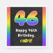 46e verjaardag: Regenboogspectrum # 46, Aangepaste Servet (Voorkant)