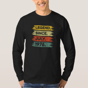 46e verjaardag Retro Legend sinds juli 1976 T-shirt