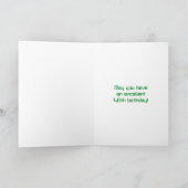 46e verjaardag: Rode digitale klok stijl "46" + na Kaart (Binnen)