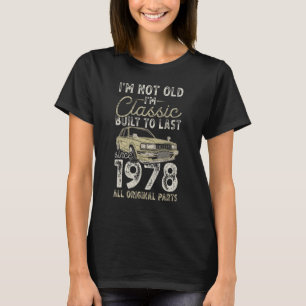 46e verjaardag sinds 1978 Classic Car 46 jaar oud T-shirt