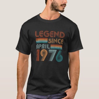 46e verjaardag voor 46-jarige leggende sinds 1 apr t-shirt