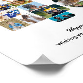 46e Verjaardagsfeest Nummer 46 Fotocollage Poster (Hoek)