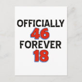 46ste verjaardag design briefkaart (Voorkant)