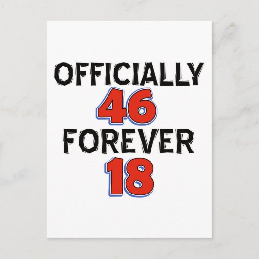 46ste verjaardag design briefkaart (Voorkant)