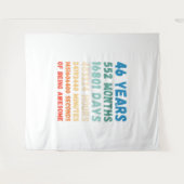 46th Birthday 46 Years Of Being Awesome Wedding An Wandkleed (Voorkant (horizontaal))