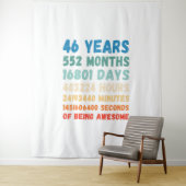 46th Birthday 46 Years Of Being Awesome Wedding An Wandkleed (In situ)