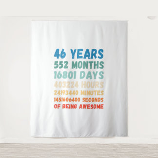 46th Birthday 46 Years Of Being Awesome Wedding An Wandkleed