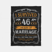 46th Wedding Anniversary Shirt Couples Husband Wif Fleece Deken (Voorkant)