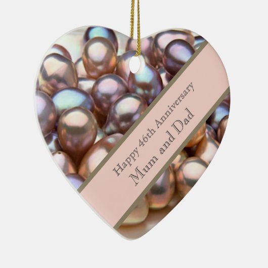 46th Wedding Jubileum Ceramic Ornament (Rechts)