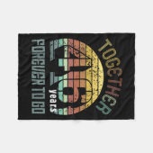 46th Years Wedding Anniversary For Couples Matchin Fleece Deken (Voorkant (Horizontaal))