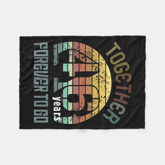 46th Years Wedding Anniversary For Couples Matchin Fleece Deken (Voorkant (Horizontaal))