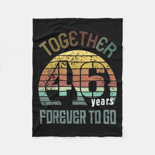 46th Years Wedding Anniversary For Couples Matchin Fleece Deken (Voorkant)